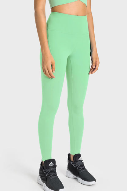 Leggings de yoga con cintura ancha y cintura alta