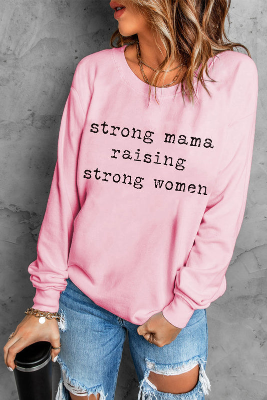 STRONG MAMA CRIANDO MUJERES FUERTES Sudadera gráfica