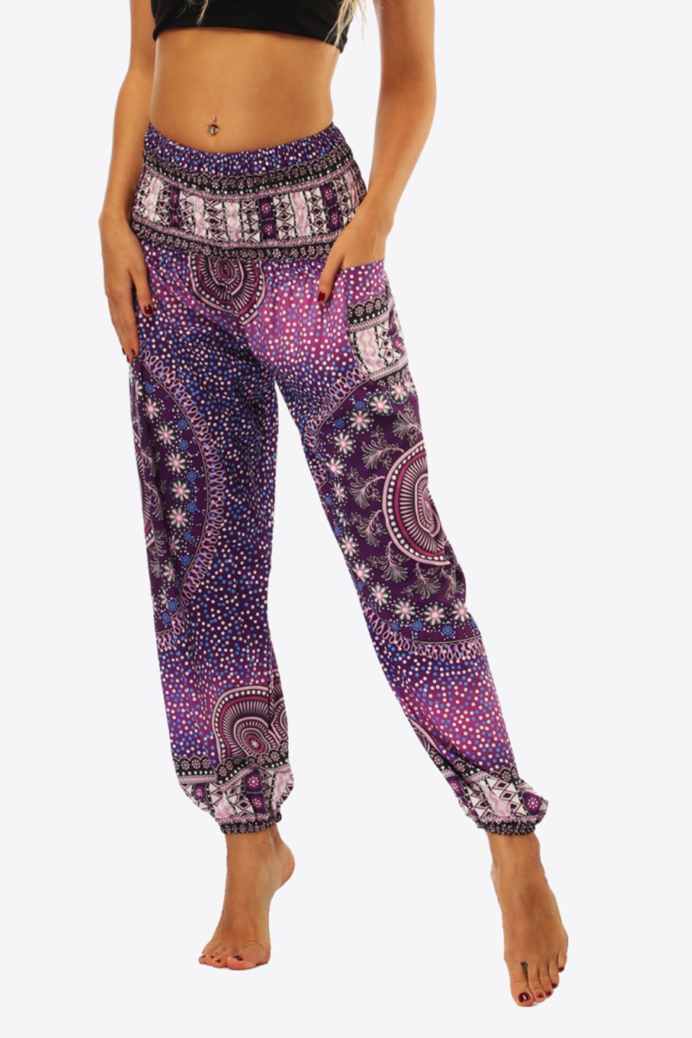 Pantalones bohemios con bolsillo