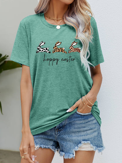 Camiseta con estampado de conejito de PASCUA HOPPY