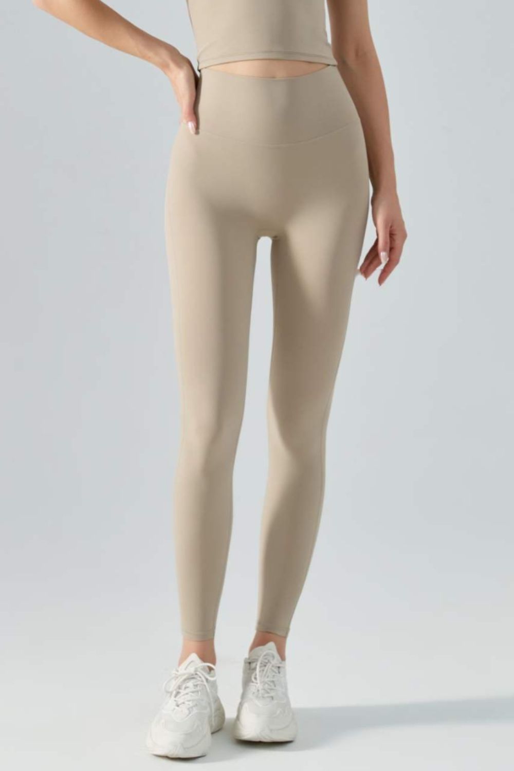 Leggings activos con pretina ancha