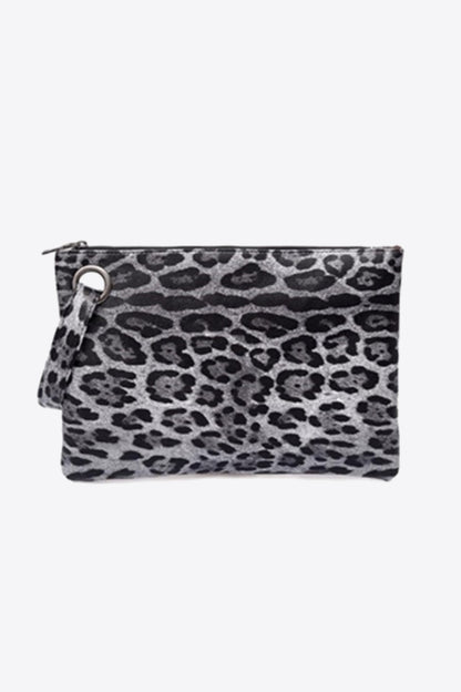 Cartera de piel sintética de leopardo