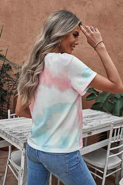 Camiseta con estampado tie-dye