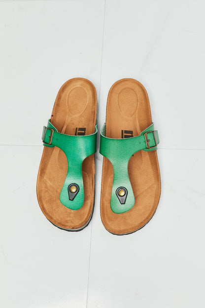 MMShoes Drift Away T-Strap Flip-Flop in Green