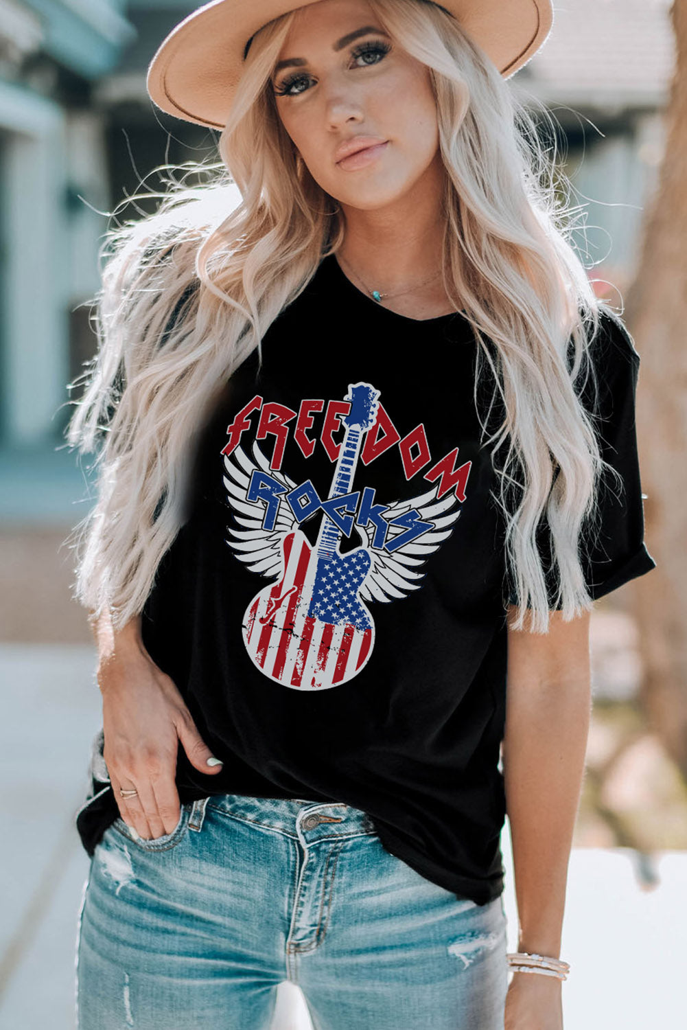 FREEDOM ROCKY Graphic Short Sleeve Tee