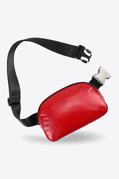 PU Leather Adjustable Strap Sling Bag