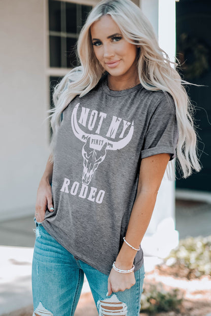 NOT MY RODEO Camiseta estampada con cuello redondo