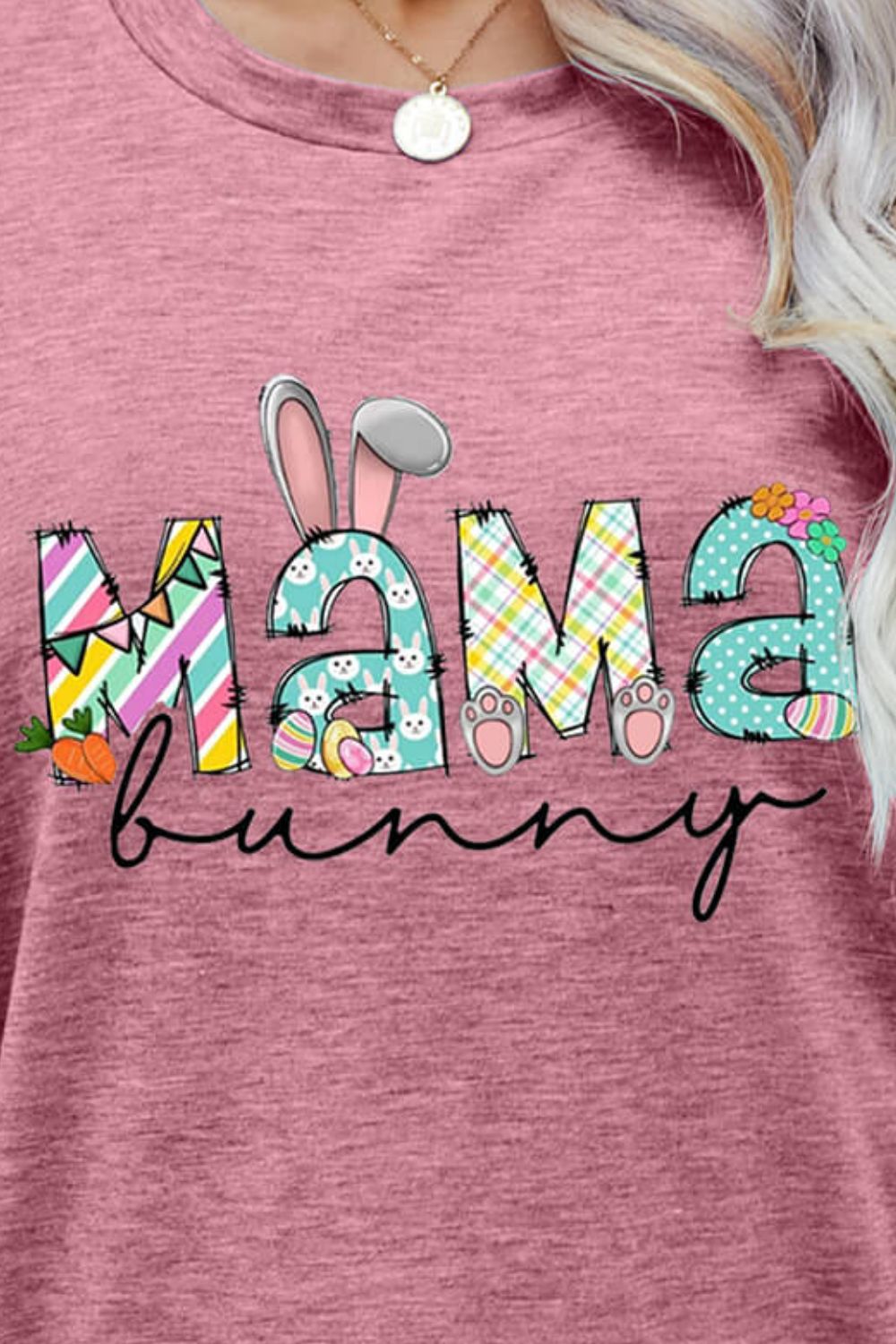 Camiseta estampada de Pascua MAMA BUNNY