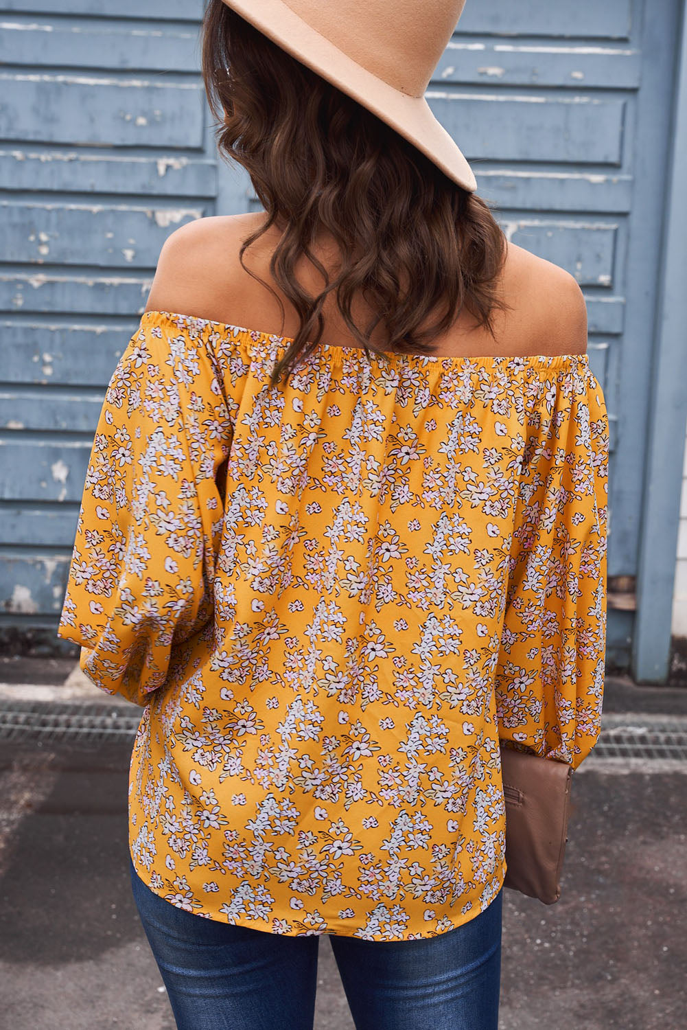 Off-Shoulder Balloon Sleeve Top