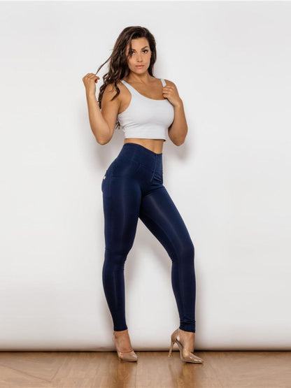 Leggings de cintura alta con detalle de cremallera de tamaño completo