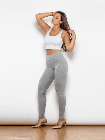 Leggings de cintura alta con detalle de cremallera de tamaño completo