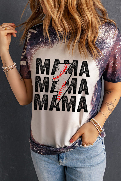 Camiseta de cuello redondo estampada MAMA Graphic