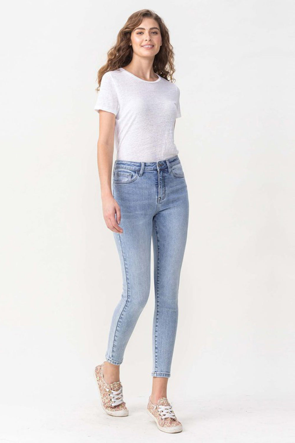 Lovervet Jeans ajustados de tiro alto Talia de tamaño completo