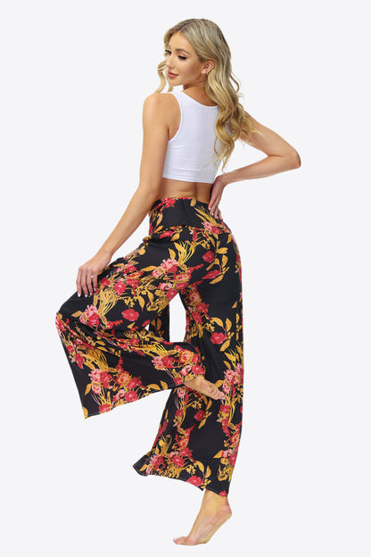 Culottes escalonados con lazo floral en la cintura