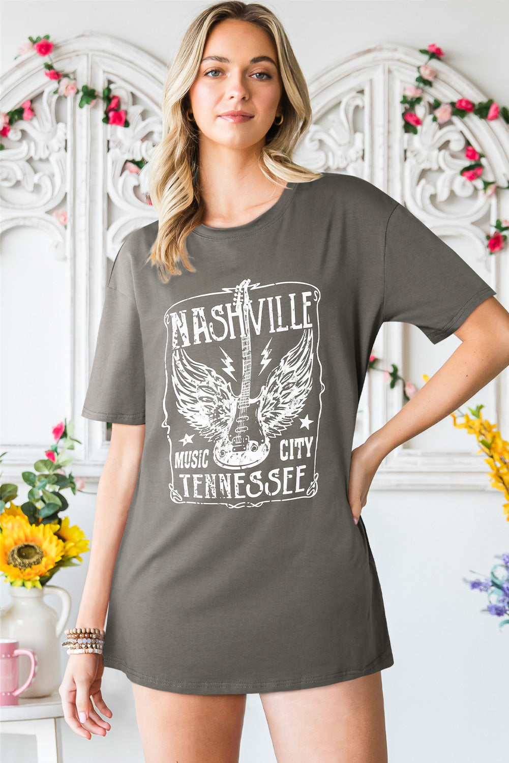 Camiseta gráfica CIUDAD DE LA MÚSICA DE NASHVILLE TENNESSEE