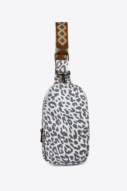 Bolso bandolera de cuero PU estampado