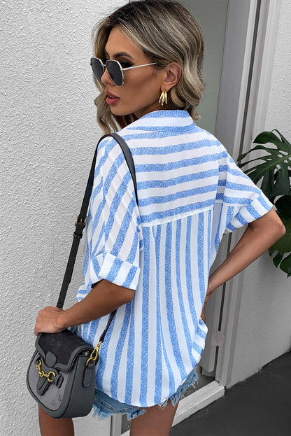 Striped Half Sleeve Shirt