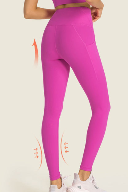 Leggings de yoga con cintura ancha y cintura alta