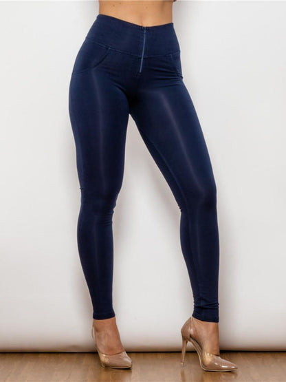 Leggings de cintura alta con detalle de cremallera de tamaño completo