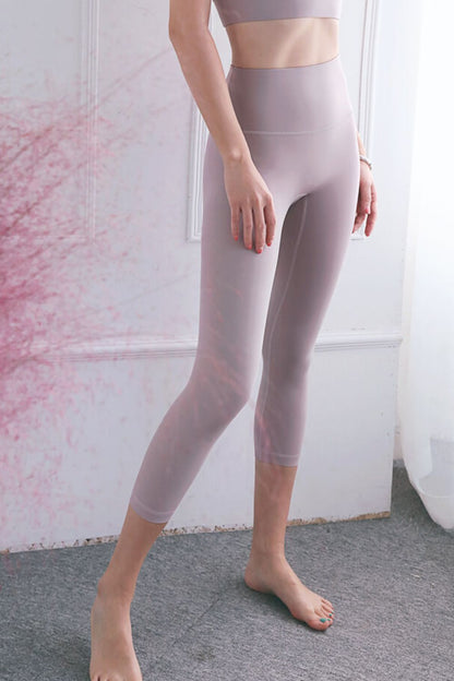 Leggings de yoga recortados con cintura elástica Feel Like Skin