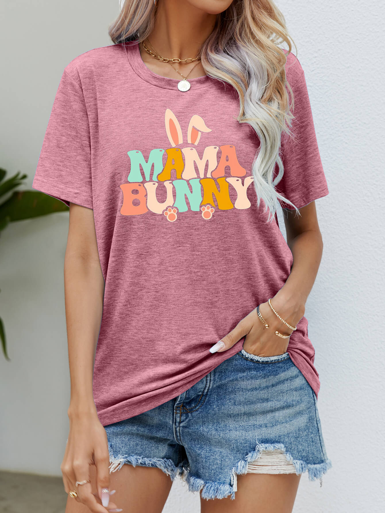 Camiseta MAMA CONEJITO de Pascua